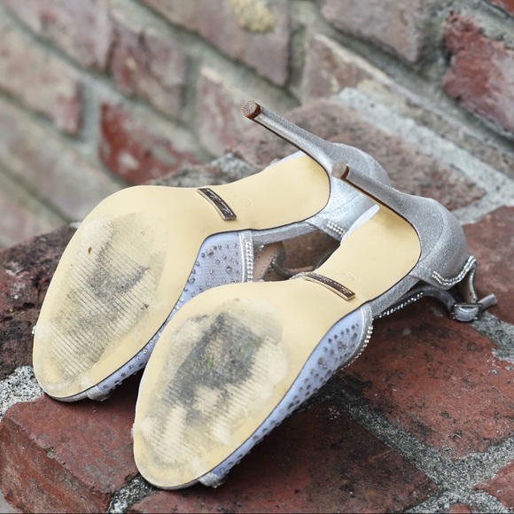 Bridal wedding or Prom ankle strap stilettos Rhinestone - Picture 8 of 8